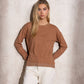 Maglione donna in maglia lurex girocollo