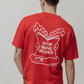 T-shirt oversize con stampa ironica in cotone biologico