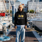 Felpa con cappuccio oversize Star nera in cotone biologico