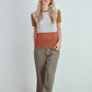 Maglia in rete lurex bicolor