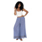 Pantaloni estivi lunghi in cotone blu boho