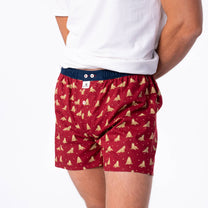 Boxer in cotone biologico con stampa trichechi