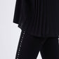 Pantaloni Skinny Neri con Borchie Laterali