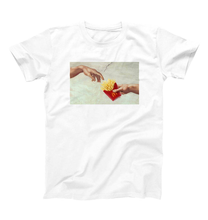 T-shirt in cotone biologico con stampa grafica “Frites of the Gods”