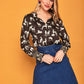 Camicia nera con stampa levrieri