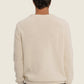 Maglione in maglia bianco neve in cotone organico