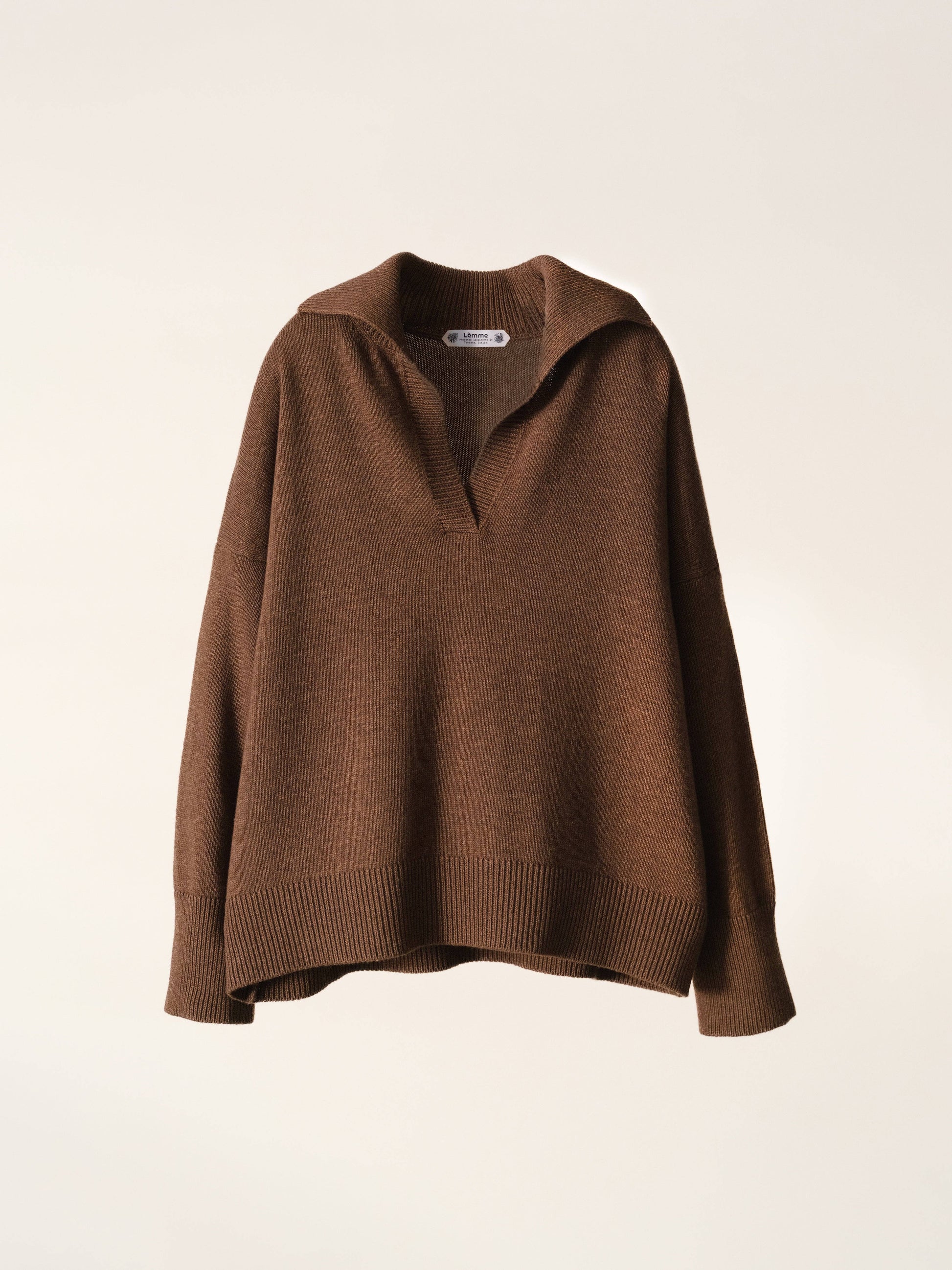 Polo relaxed in misto cashmere