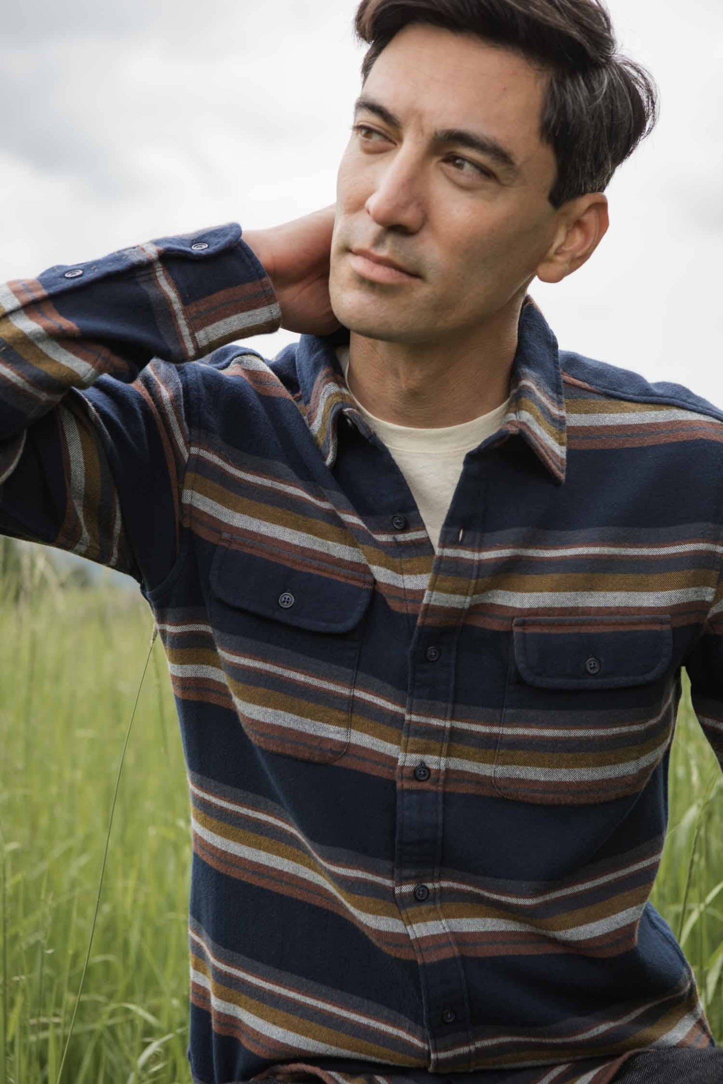 Camicia slim a righe costiere