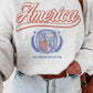 Felpa oversize America con stampa grafica