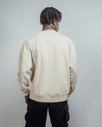 Felpa oversize Positive Mind beige