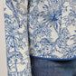 Giacca Shera indaco con stampa blu