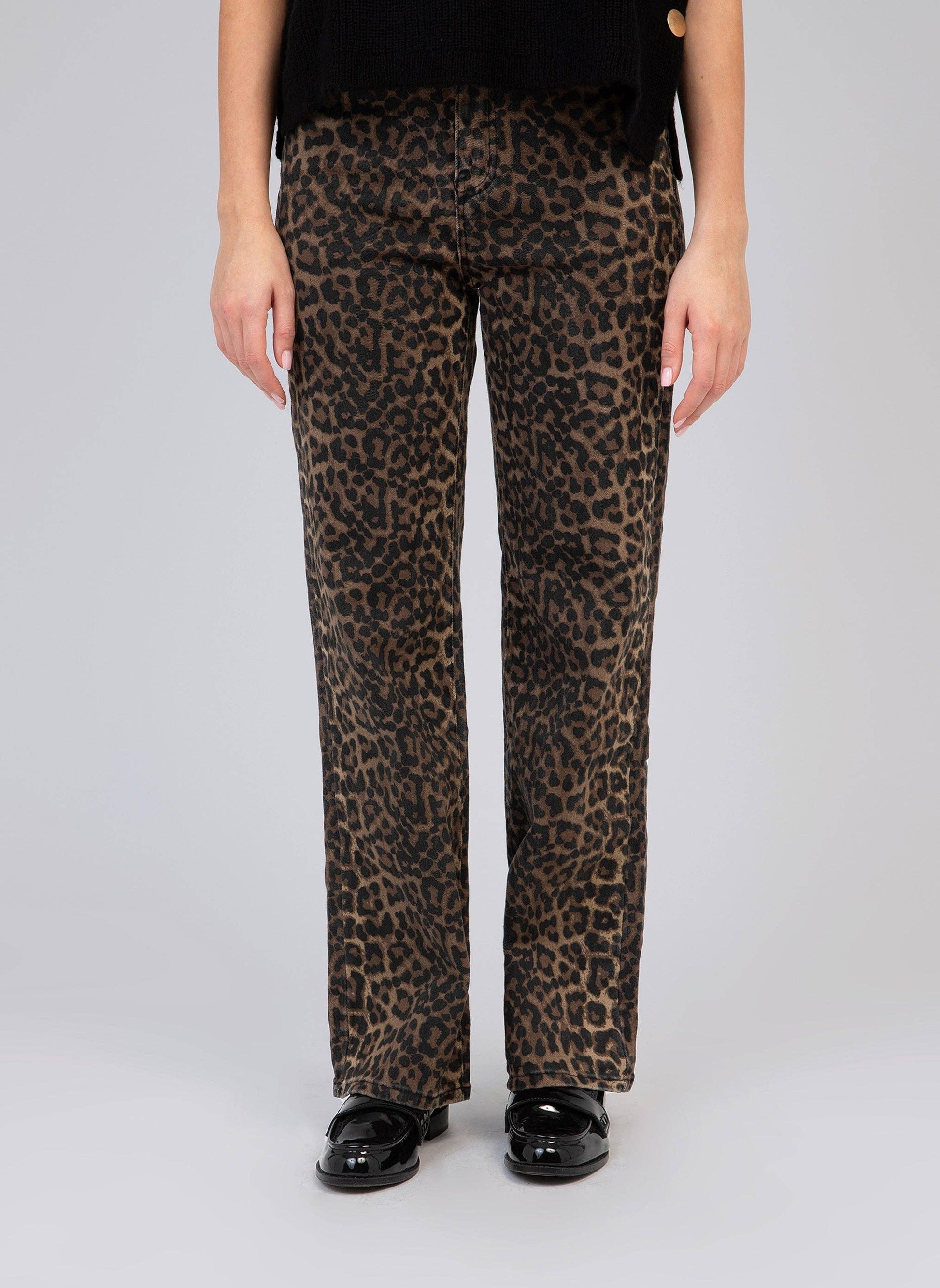 Pantaloni Paramour leopardati a vita alta