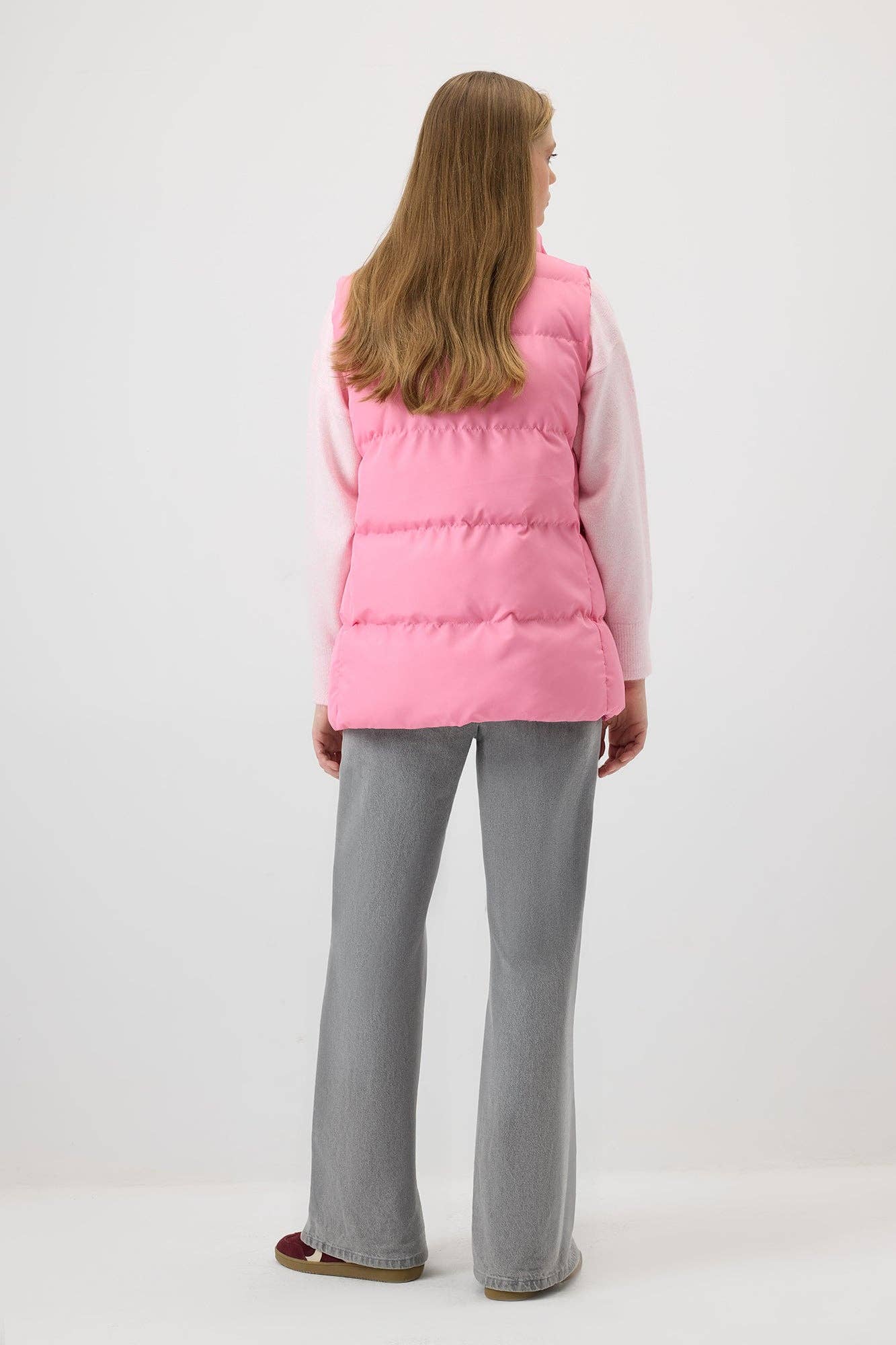 Gilet trapuntato con zip