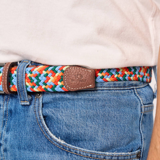 Cintura intrecciata elastica multicolore Willemstad