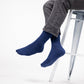 Calzini in bambù blu mélange