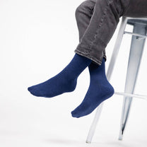 Calzini in bambù blu mélange