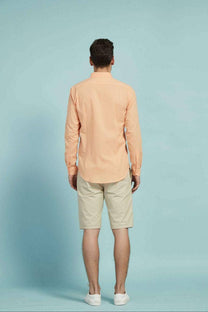 Camicia arancione in voile di cotone Yves Enzo