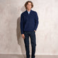 Maglione uomo in maglia con zip al collo