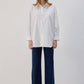 Camicia oversize con lacci frontali