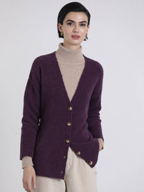 Giacca cardigan in maglia con cintura