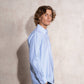 Camicia uomo a righe in cotone e poliestere