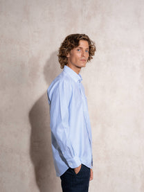 Camicia uomo a righe in cotone e poliestere