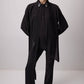 Camicia lunga in chiffon con colletto gioiello