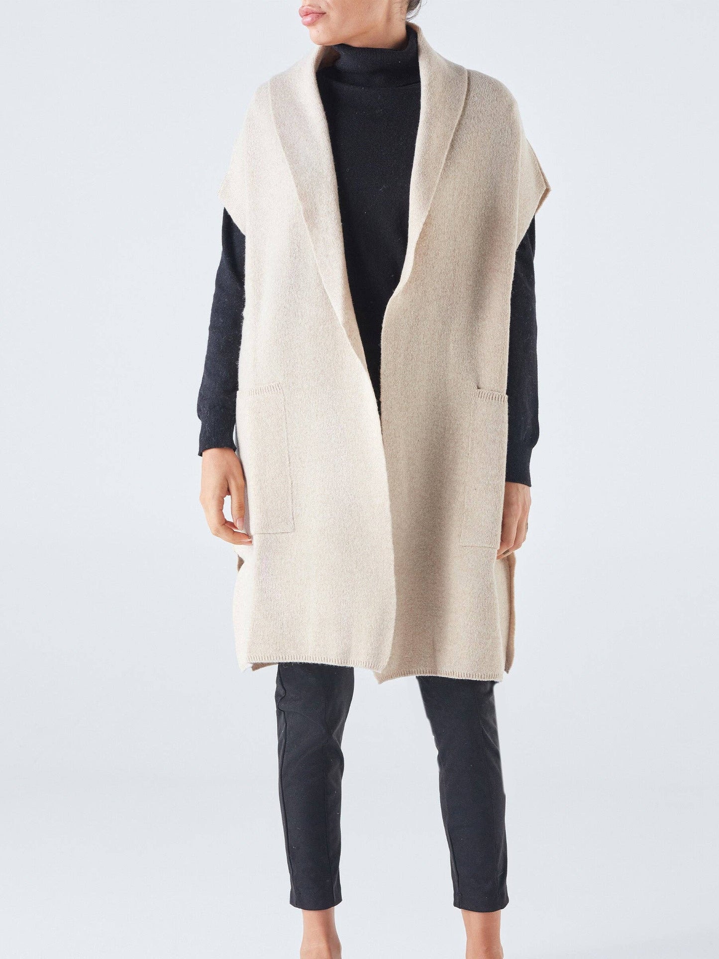 Gilet in maglia con tasche
