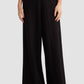 Pantaloni culotte estivi in cotone e lino verde