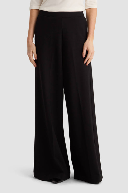 Pantaloni culotte estivi in cotone e lino verde