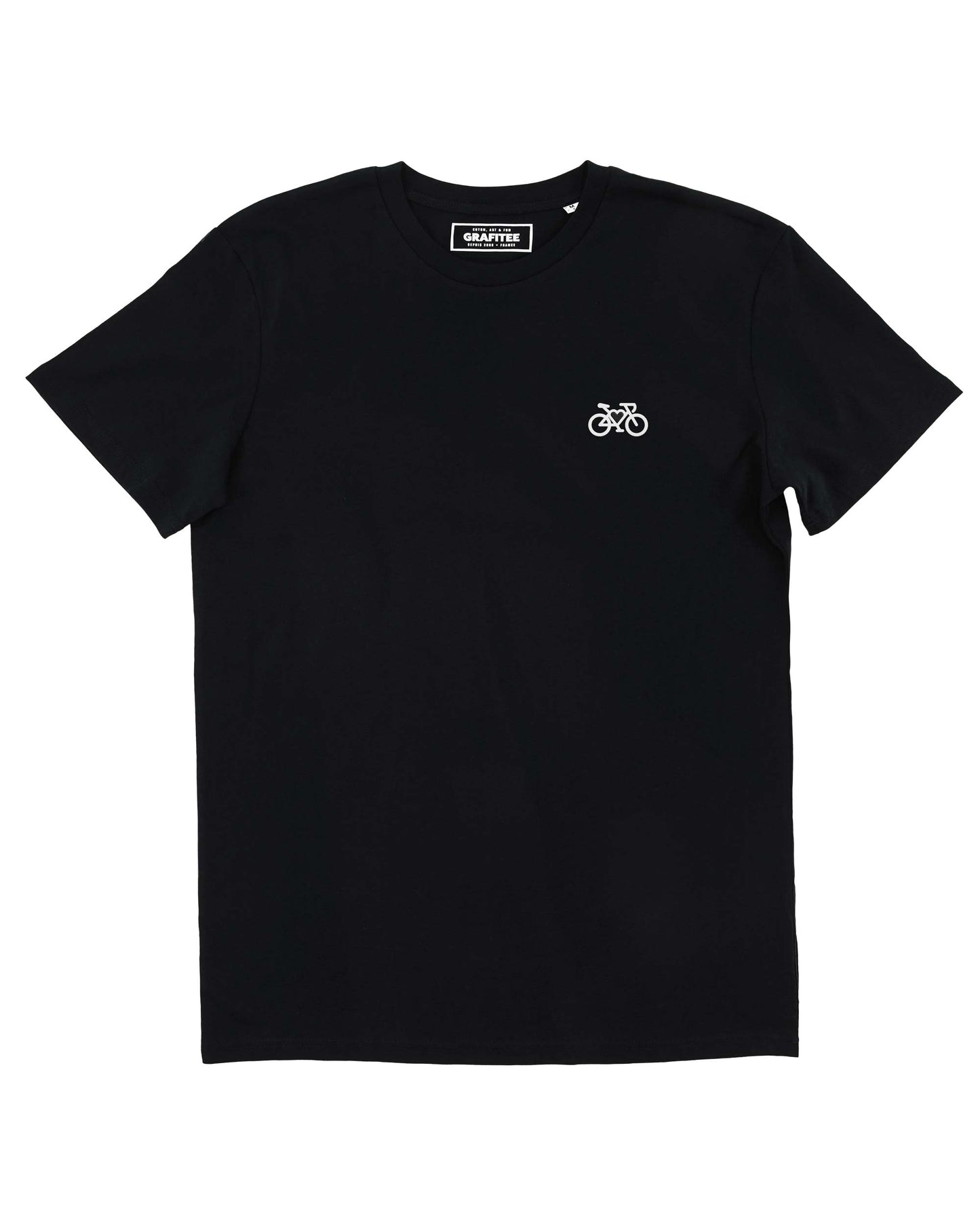 T-shirt nera I Love My Bike in cotone biologico