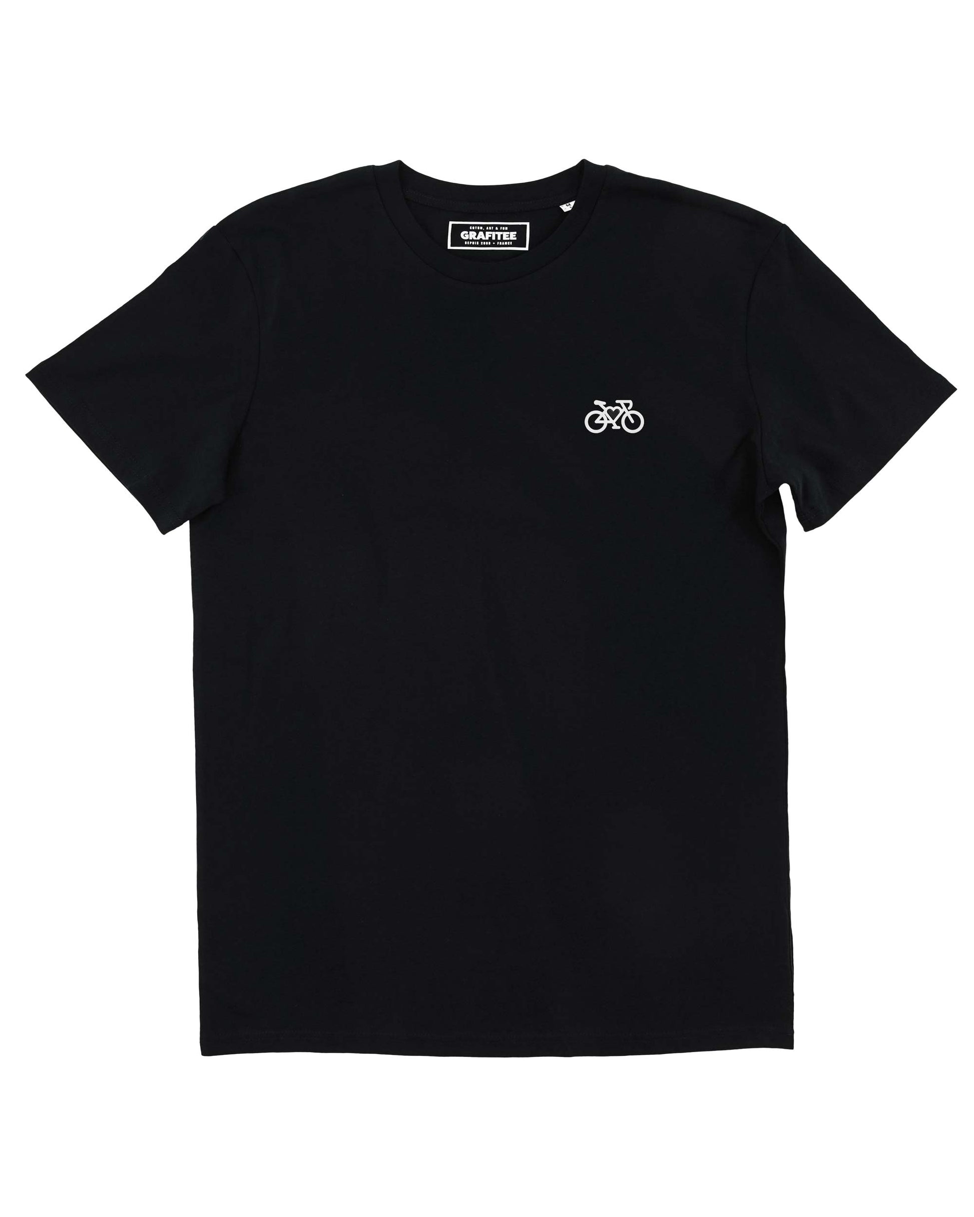 T-shirt nera I Love My Bike in cotone biologico