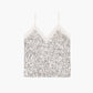 Canotta Adonisa con paillettes e scollo a V