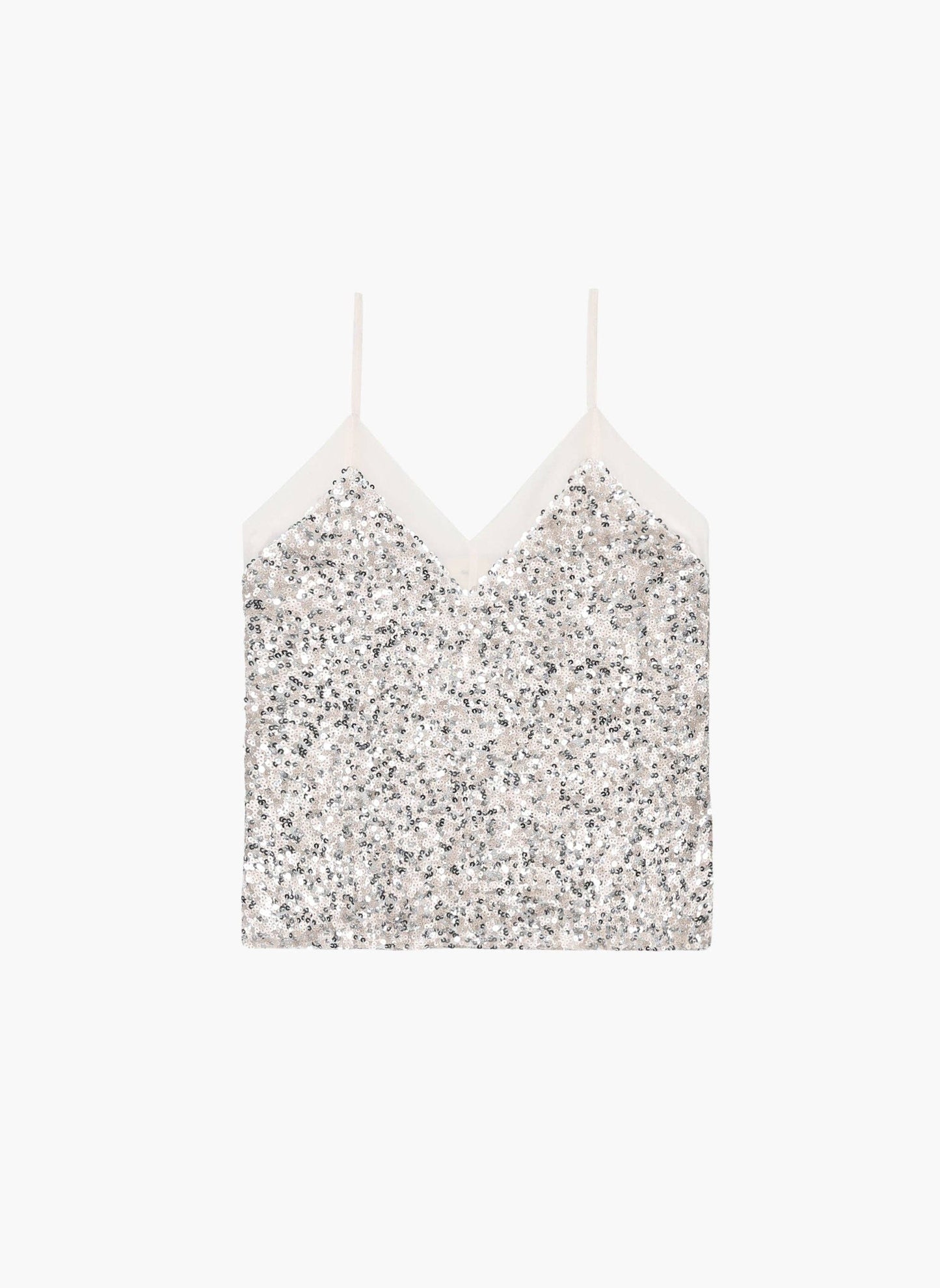 Canotta Adonisa con paillettes e scollo a V