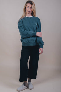 Felpa oversize da donna Pigment Verde Olmo