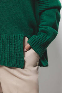 Maglione in maglia strutturata con girocollo