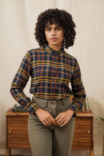 Camicia slim a quadri Alba del Deserto