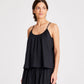 Top Annie nero in cotone biologico