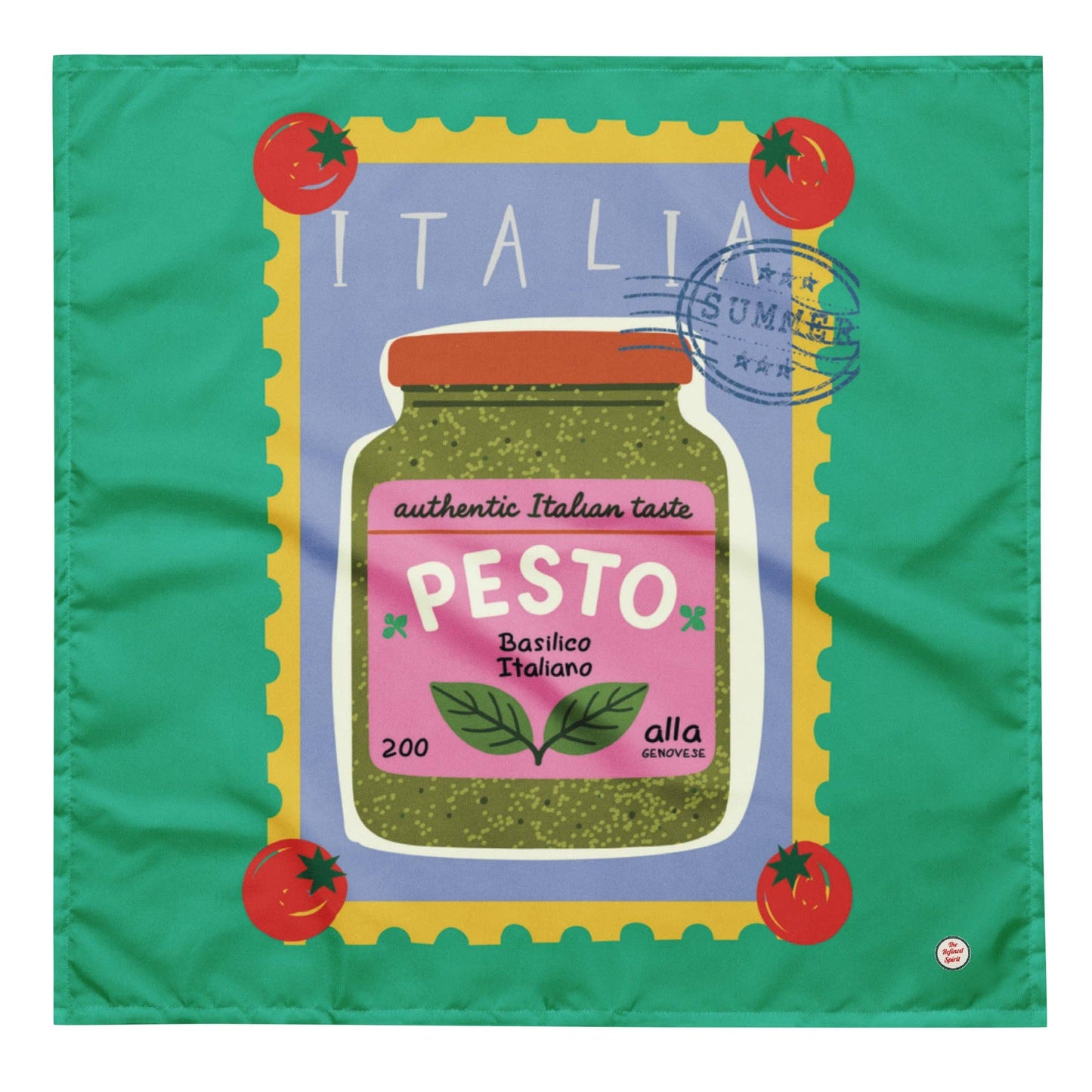 Sciarpa leggera multifunzione con stampa Pesto Italiano