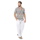 Camicia estiva a maniche corte floreale
