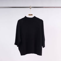 Maglione girocollo in maglia a maniche corte