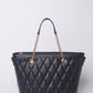 Borsa shopper trapuntata in similpelle