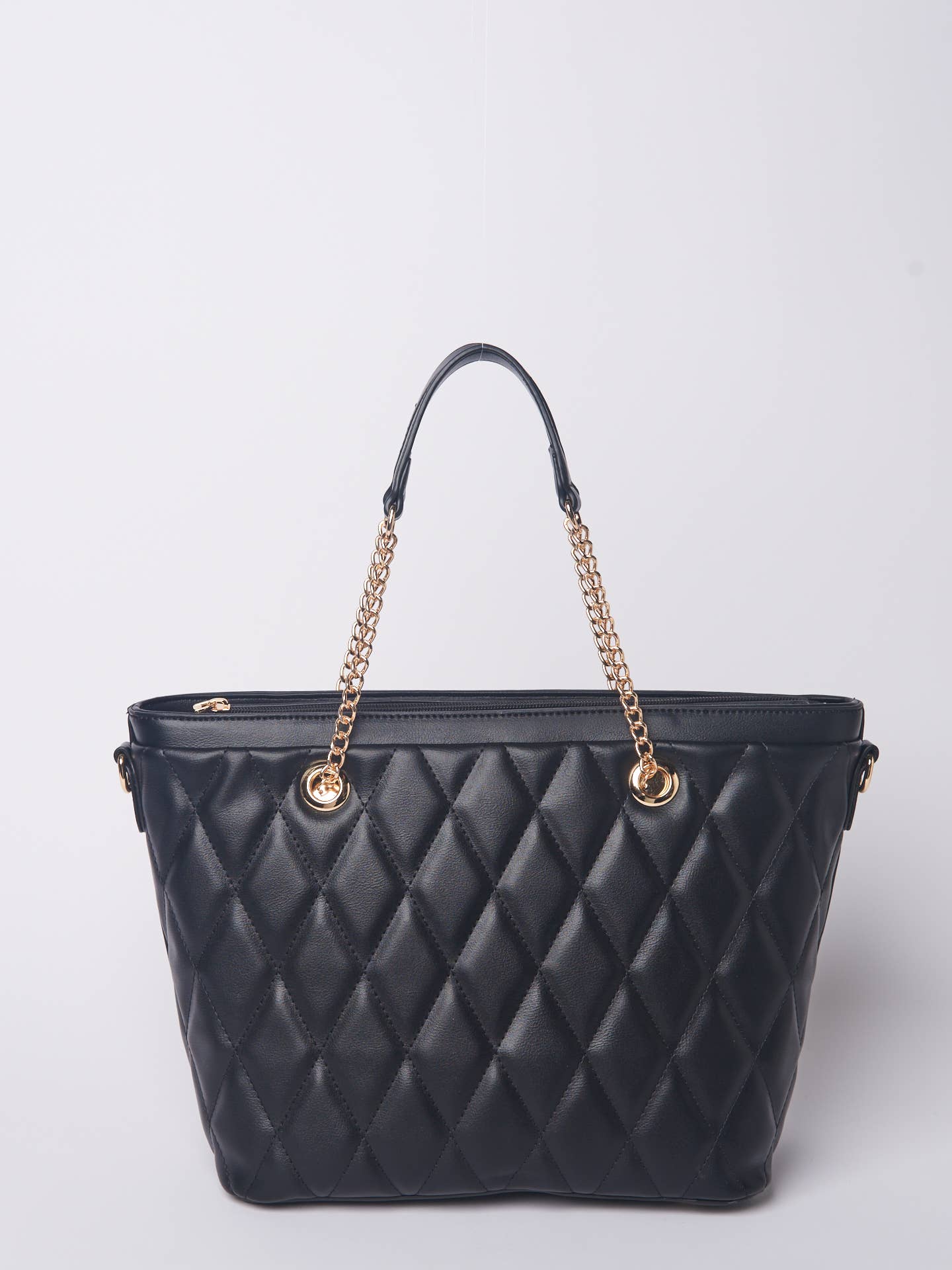 Borsa shopper trapuntata in similpelle