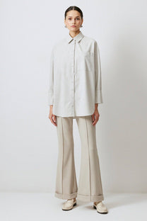 Camicia oversize in misto cotone