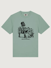 T-shirt unisex verde Love Is in the Air