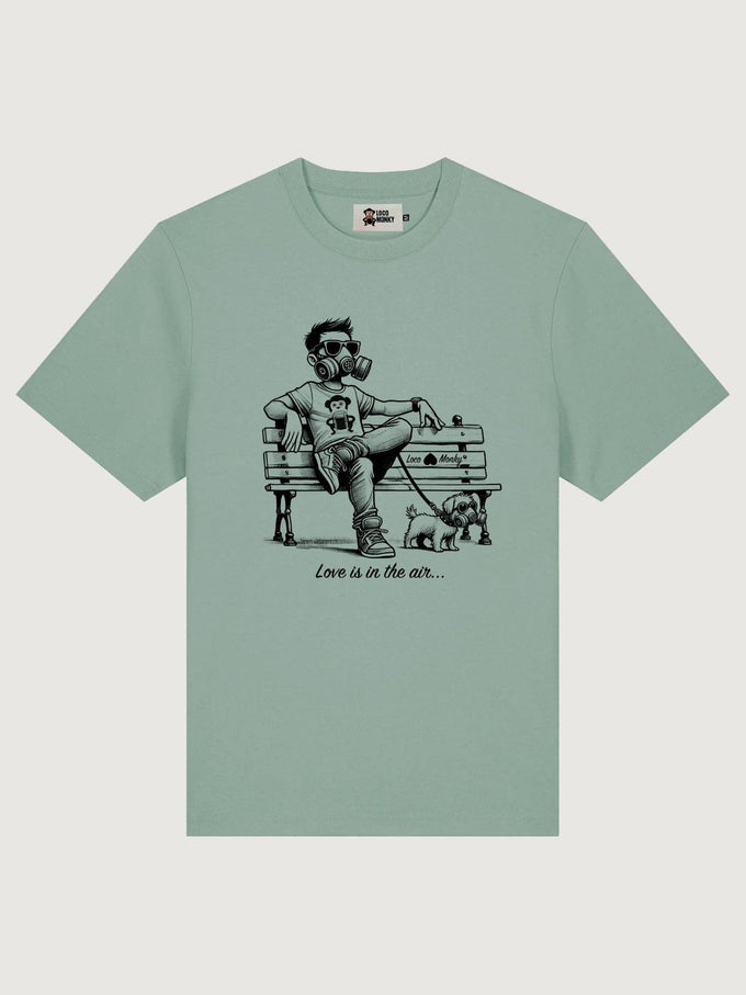T-shirt unisex verde Love Is in the Air