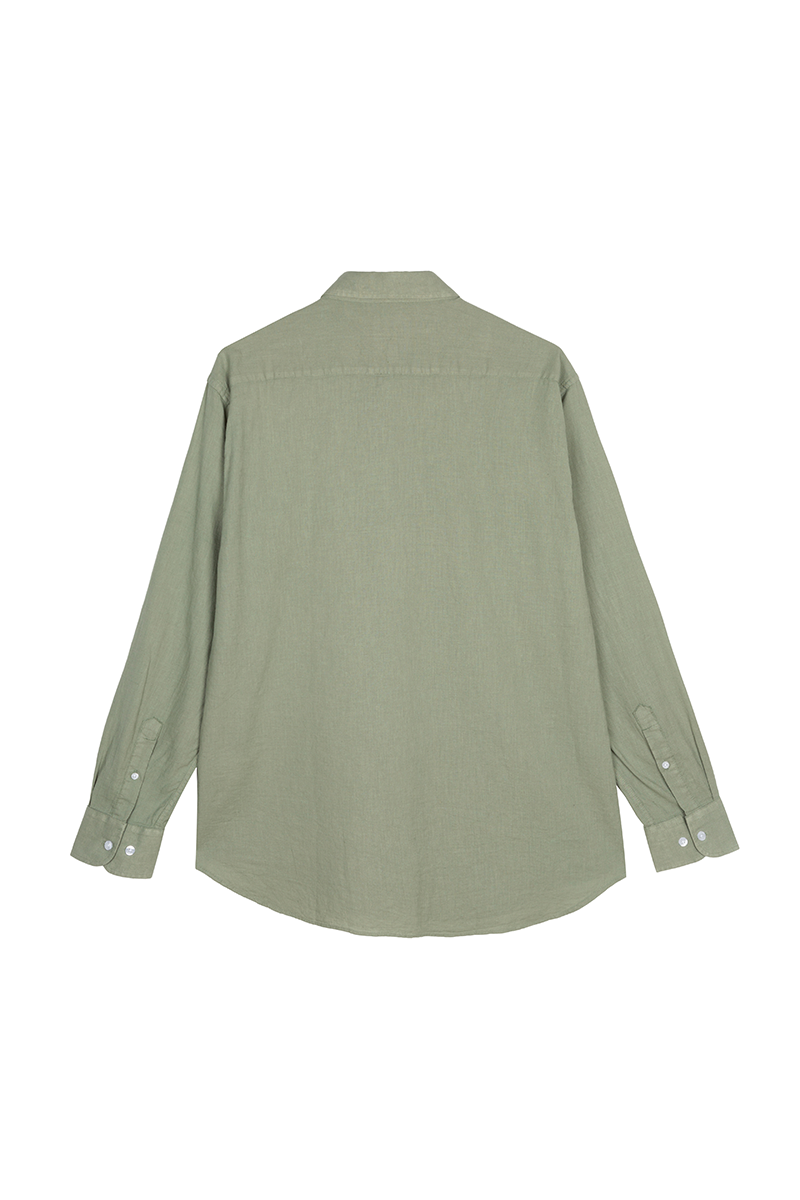 Camicia in lino color kaki