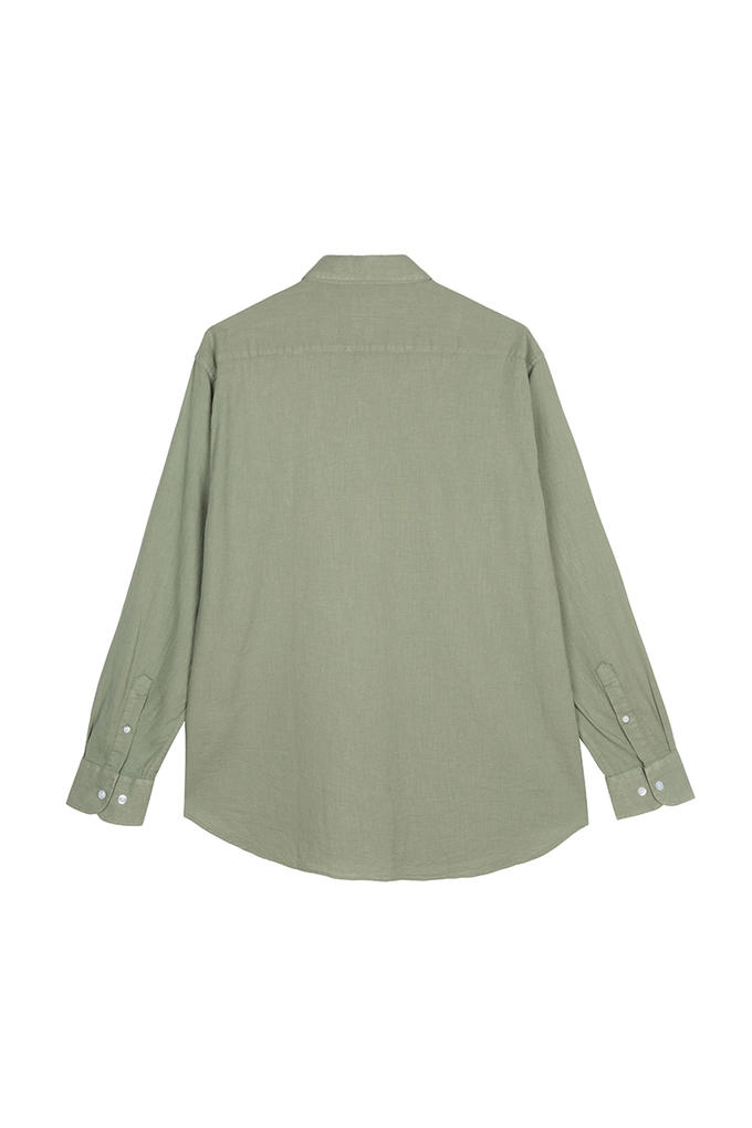 Camicia in lino color kaki