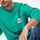Felpa unisex verde in cotone biologico