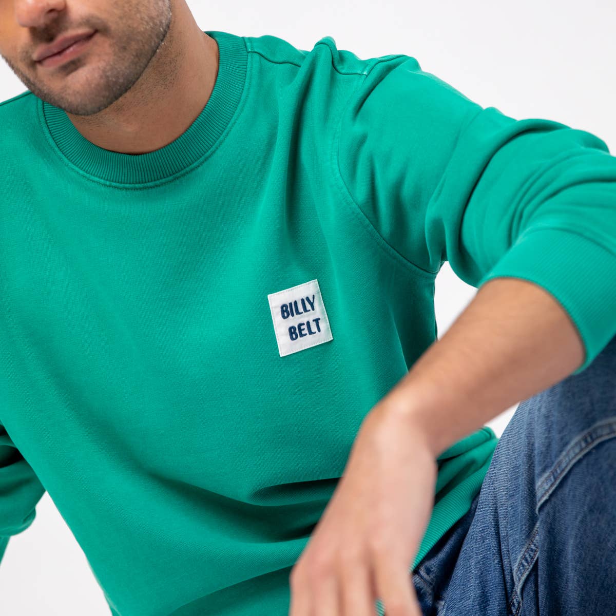 Felpa unisex verde in cotone biologico